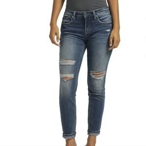 Silver Jeans Boyfriend Distressed Jeans 33x25